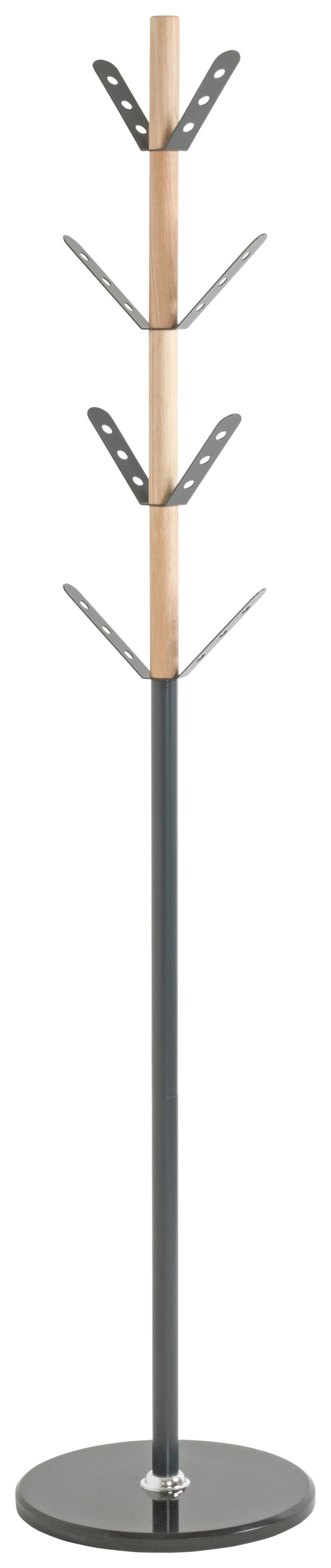 Kleiderständer Rom - Anthrazit/Schwarz, MODERN, Holz/Stein (35/179cm)