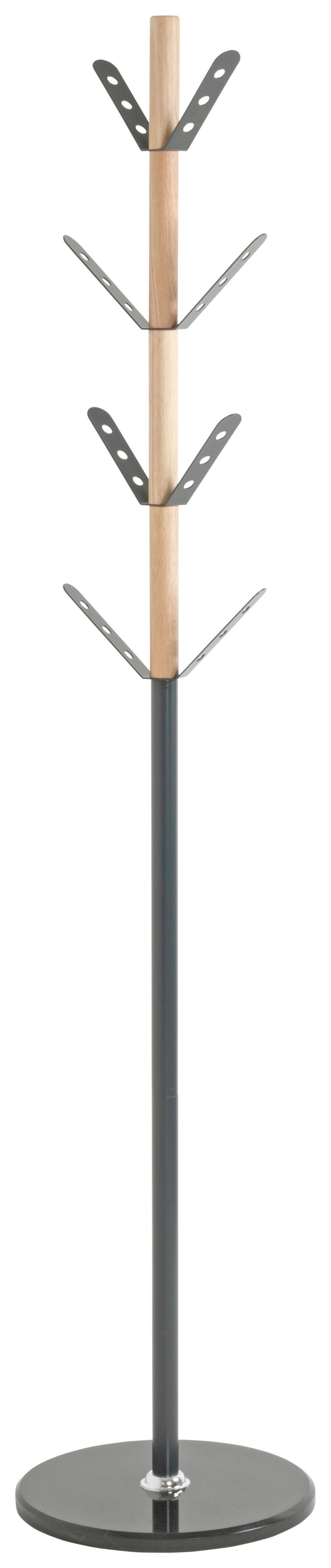 Kleiderständer Rom - Anthrazit/Schwarz, MODERN, Holz/Stein (35/179cm)