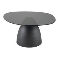 Konferenční stolek Murphy, kov/sklo, š: 86cm - černá, Moderní, kov/sklo (86/76/40cm) - Premium Living