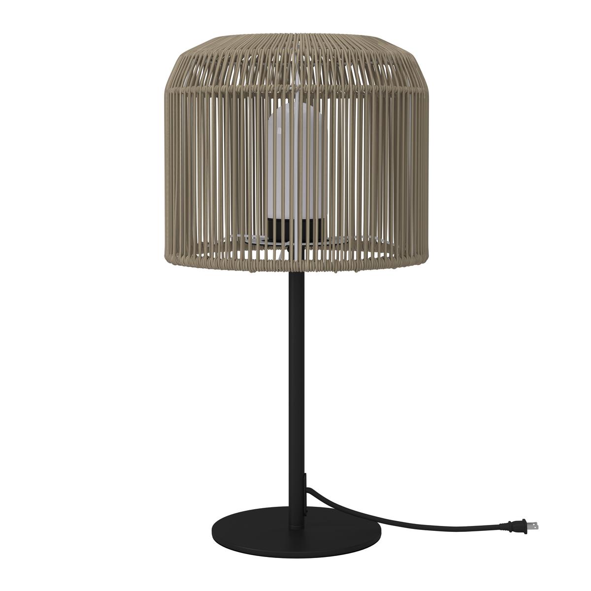 STOLNÁ LAMPA IVO - čierna/zelená, Modern, kov/plast (30/58/30cm) - Bessagi Garden