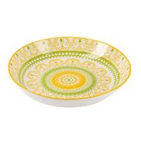 Hluboký talíř Maja, Ø: 21cm - zelená/žlutá, Lifestyle, keramika (21/4cm) - Mömax
