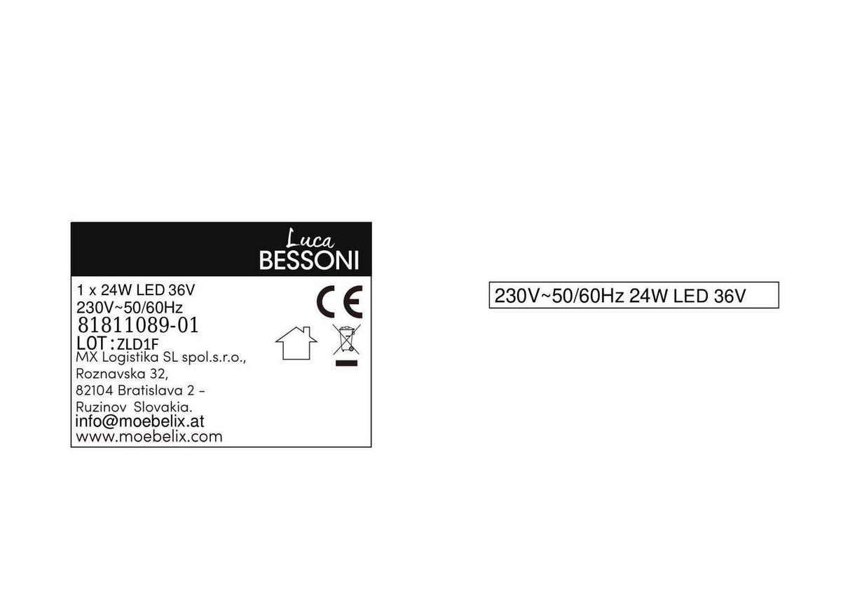 Led Mennyezeti Lámpa Charlen - áttetsző/homokszínű, Basics, műanyag/fém (40/8,5cm) - Luca Bessoni