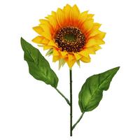 Kunstblume L:66cm - Gelb/Orange, ROMANTIK / LANDHAUS, Kunststoff/Textil (66cm)