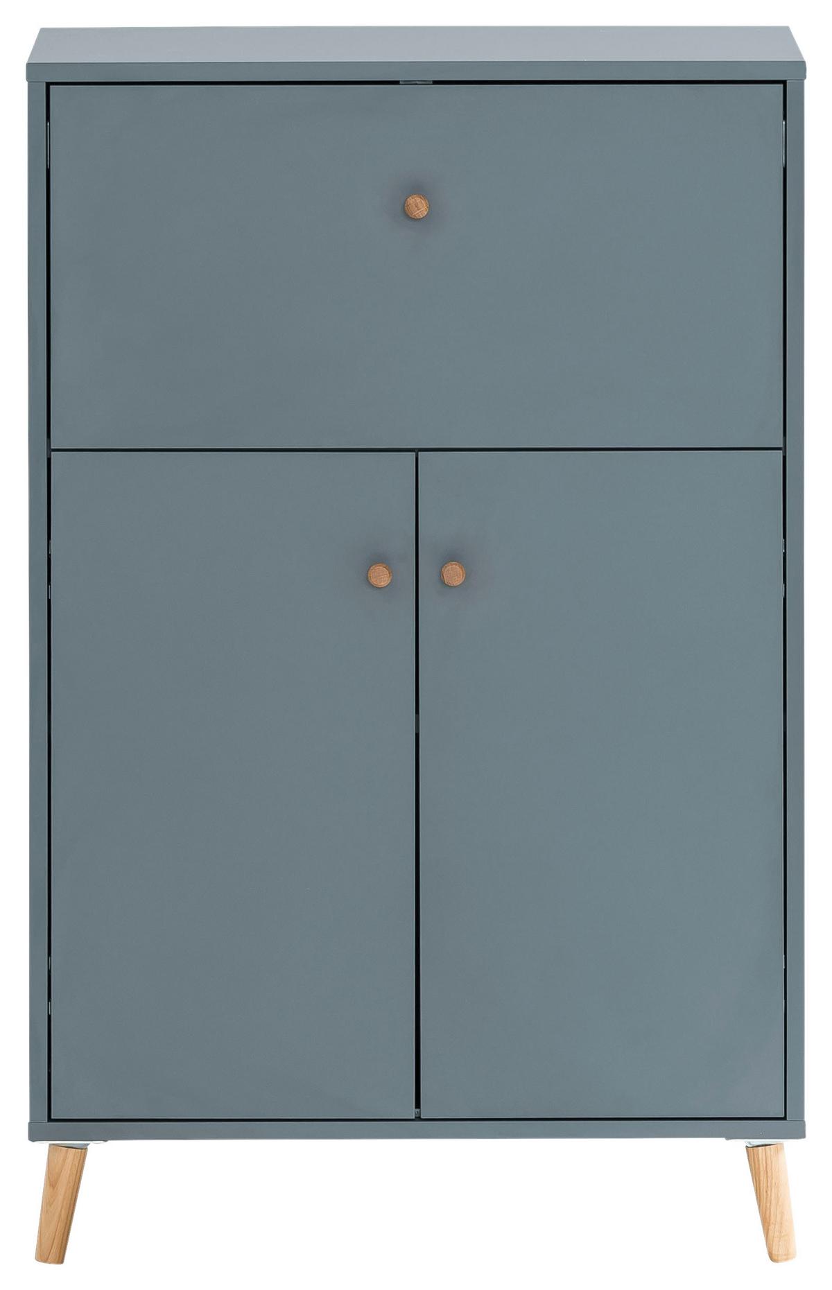 Sekretär Serie 500 Blau B: 65,2 Cm - Blau/Weiß, MODERN, Holzwerkstoff (65,2/101,7/39cm) - MID.YOU