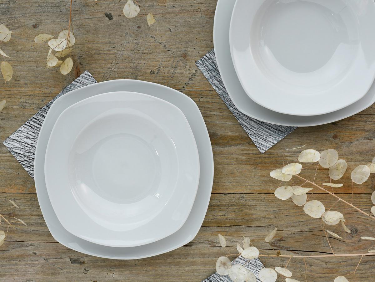 Jedálenský servis Amelie biely, 12 dielny pre 6 osôb - biela, keramika (28,5/22/31cm) - Creatable