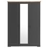 Drehtürenschrank Mit Spiegel 164cm Jasmin, Graphit/Eiche - Graphitfarben/Eiche Artisan, LIFESTYLE, Holzwerkstoff (164/220/64cm)