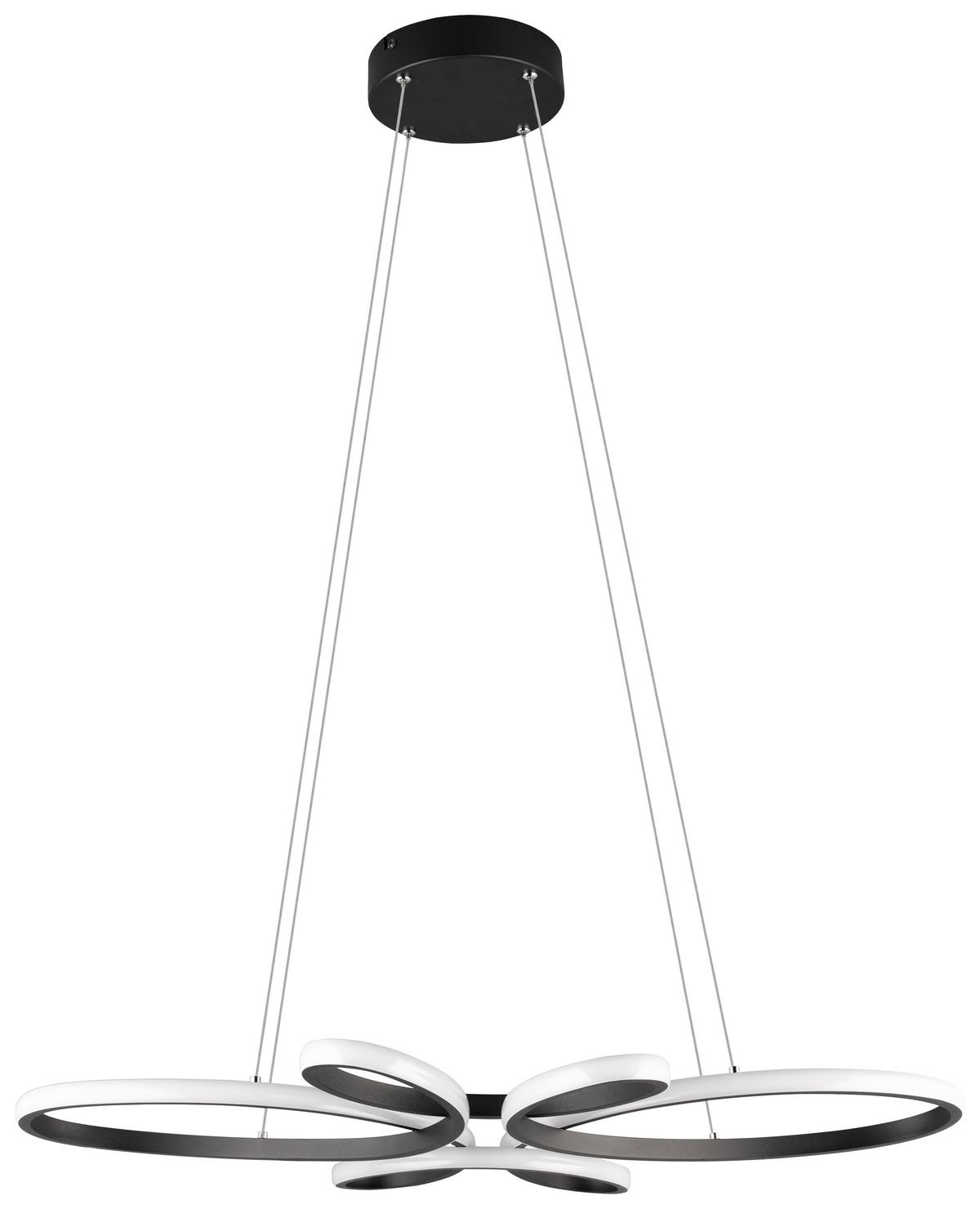 Led Függőlámpa Basti - fekete, Modern, műanyag/fém (83/45,5/150cm) - Luca Bessoni