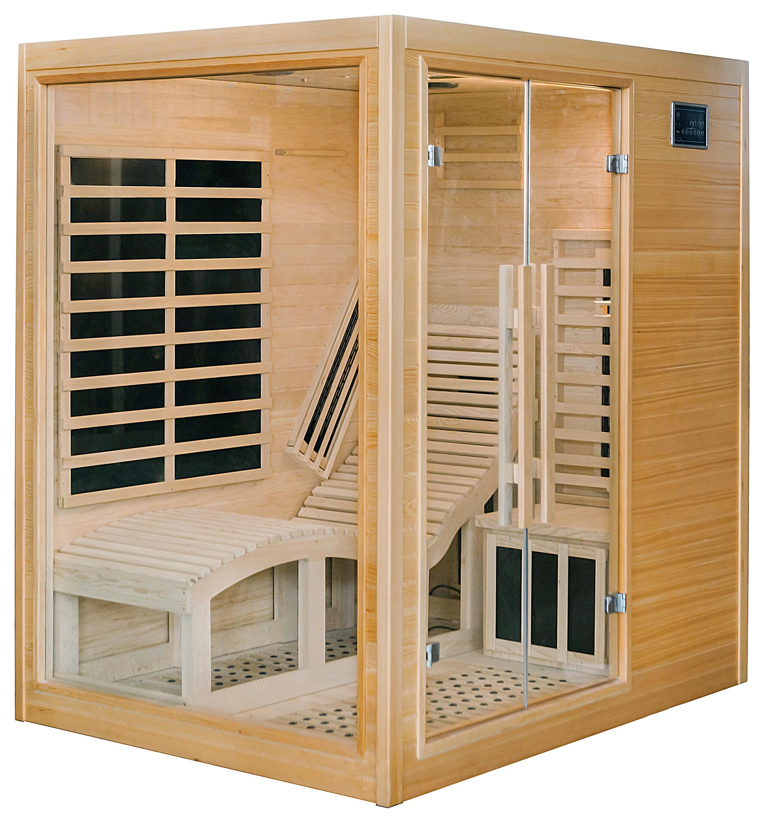 Infrarotkabine 1 Person 175x135x190 cm Hemlock - Basics, Holz (175/135/190cm)