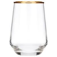 Trinkglas Winona - Klar/Goldfarben, Basics, Glas (6.6/11.5cm) - Luca Bessoni