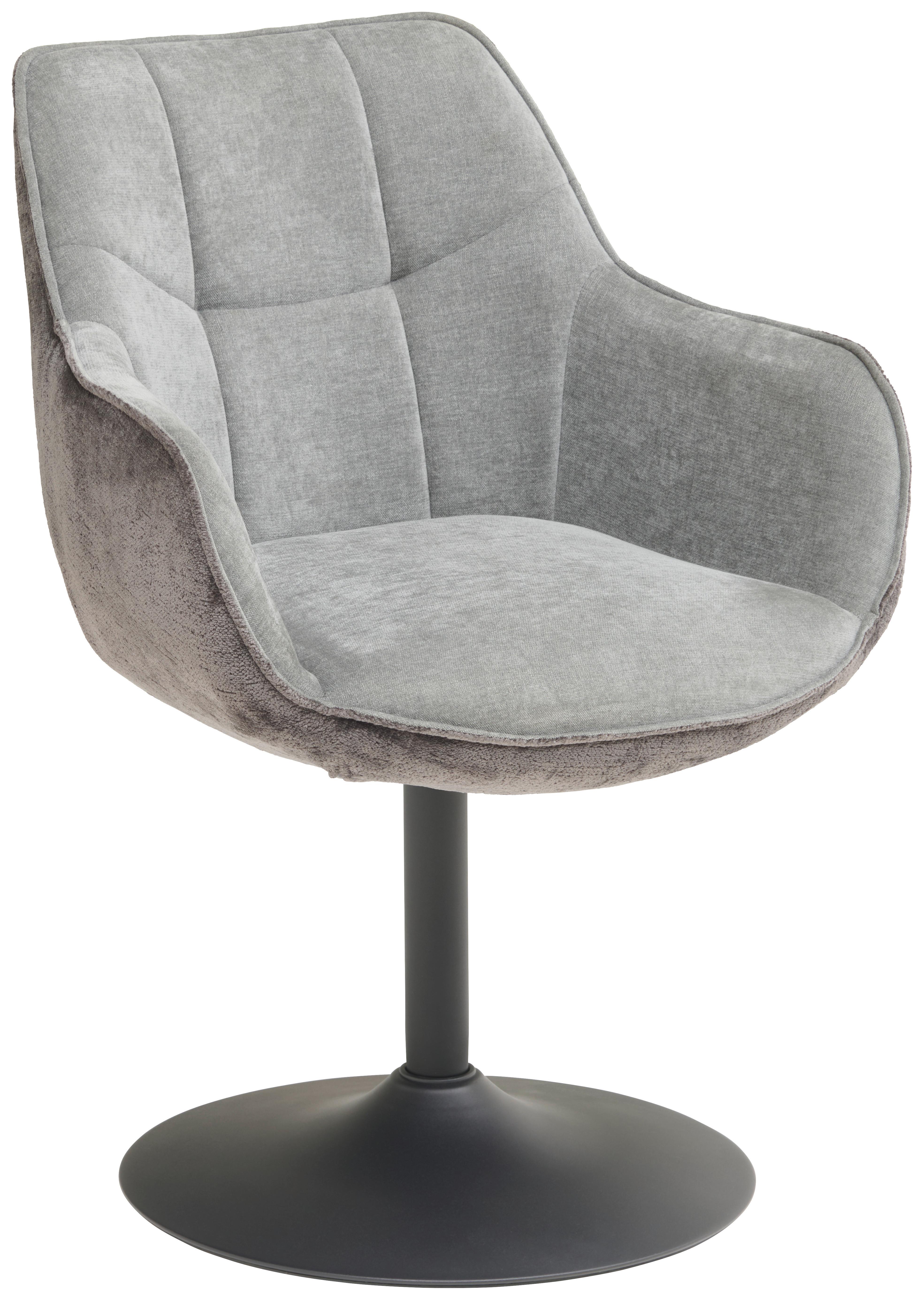 Armlehnstuhl Kaleo Chenille Grau, B: 63 cm