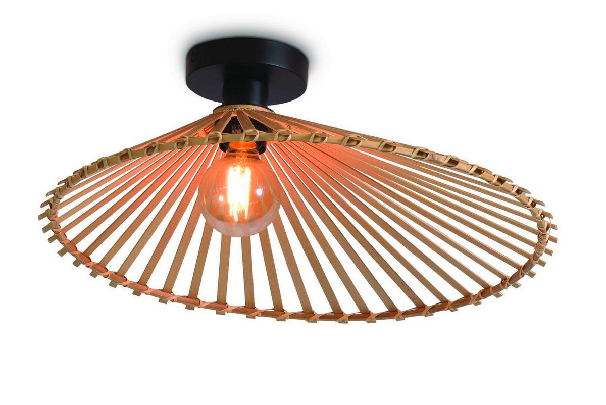Deckenleuchte Bromo/c50/n - Naturfarben, Trend, Holz (50/15cm) - Good & Mojo