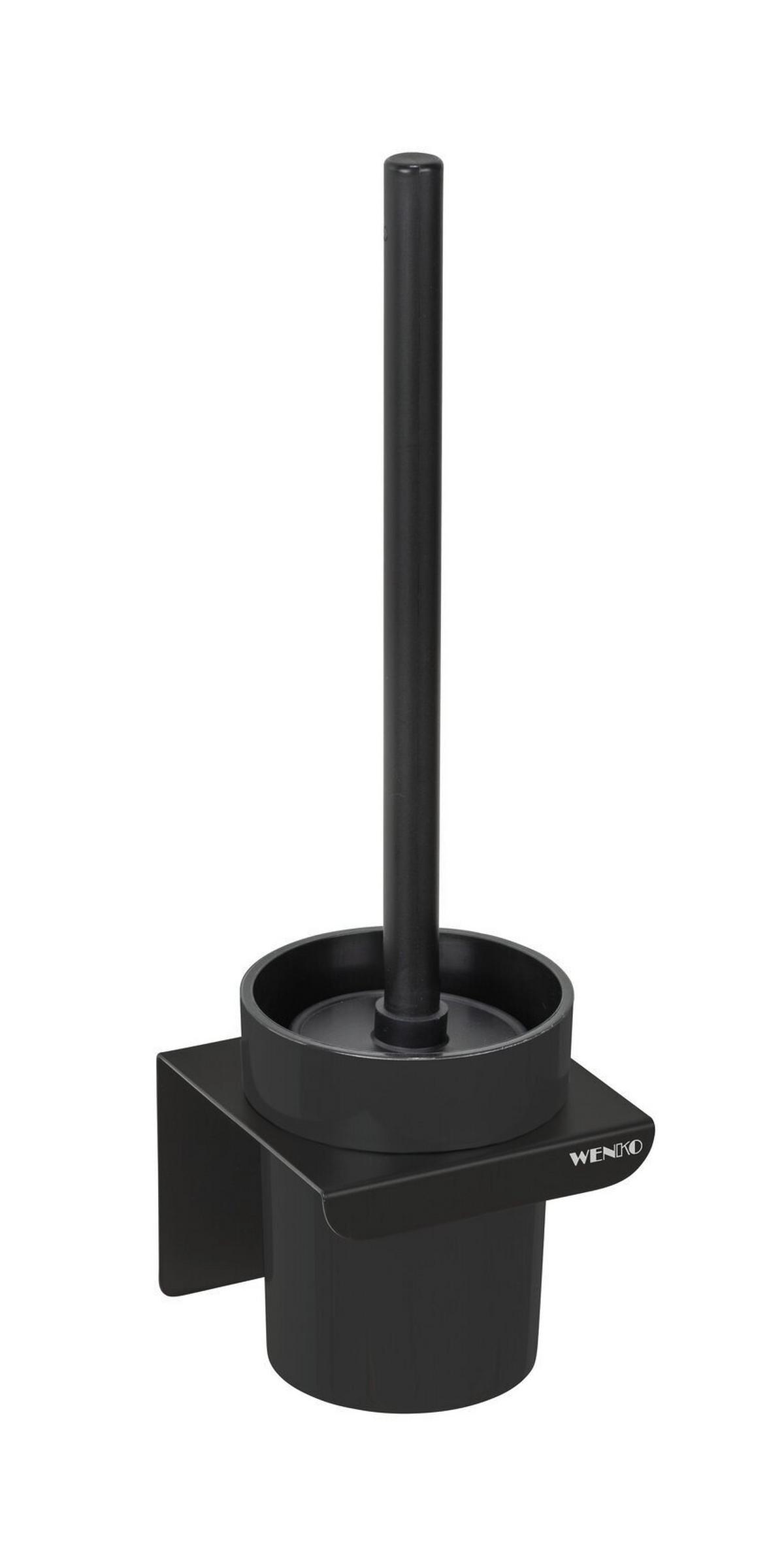 WC SADA - ŠTĚTKA A DRŽÁK TURBO-LOC LIZAN - černá, Moderní, kov/plast (10,5/30,5/10,5cm) - Mömax