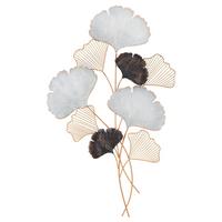 Wanddeko Ory Gold, Weiß, Schwarz B: 66 Cm - Goldfarben/Schwarz, Basics, Metall (66/109/4cm)