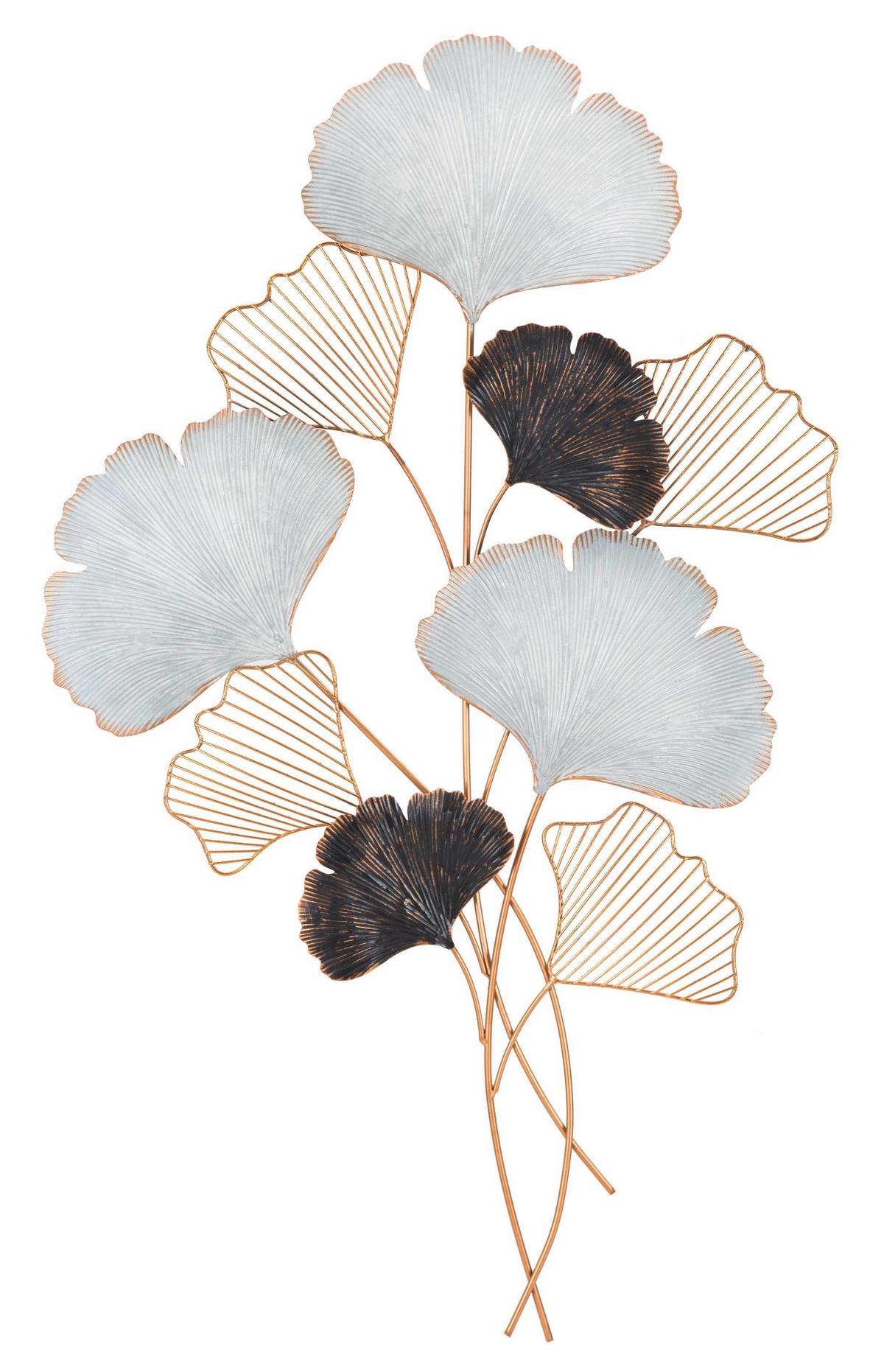 Wanddeko Ory Gold, Weiß, Schwarz B: 66 Cm - Goldfarben/Schwarz, Basics, Metall (66/109/4cm)