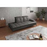 Récamiere Amica E, Anthrazit B: 231 Cm - Anthrazit/Schwarz, KONVENTIONELL, Leder/Textil (231/90/122cm) - Sit & More