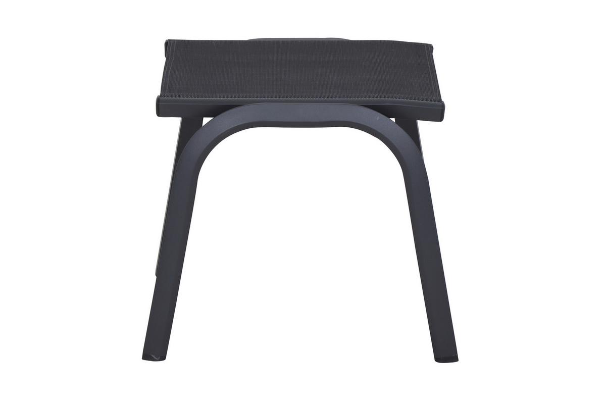 Gartenhocker Metall/Kunststoff Anthrazit Wetterfest - Anthrazit, KONVENTIONELL, Kunststoff/Metall (52/45/52cm) - Siena Garden