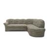 Ecksofa Papenburg Rücken Echt Grau/weiß - Schwarz/Weiß, KONVENTIONELL, Textil (243/180cm) - MID.YOU