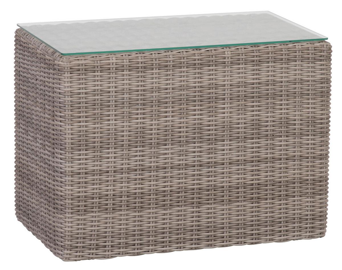 Loungegarnitur 5-tlg Palma Aus Kunststoff Mit Kissen - Grau, Basics, Glas/Textil (93/65/71cm) - Gardenson