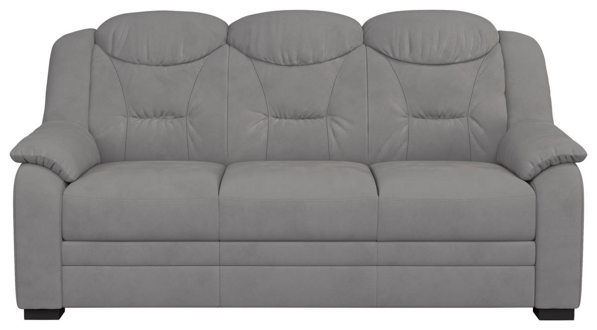 3-sitzer-sofa Marcus - Hellgrau/Schwarz, Basics, Textil (189/99/99cm) - MID.YOU