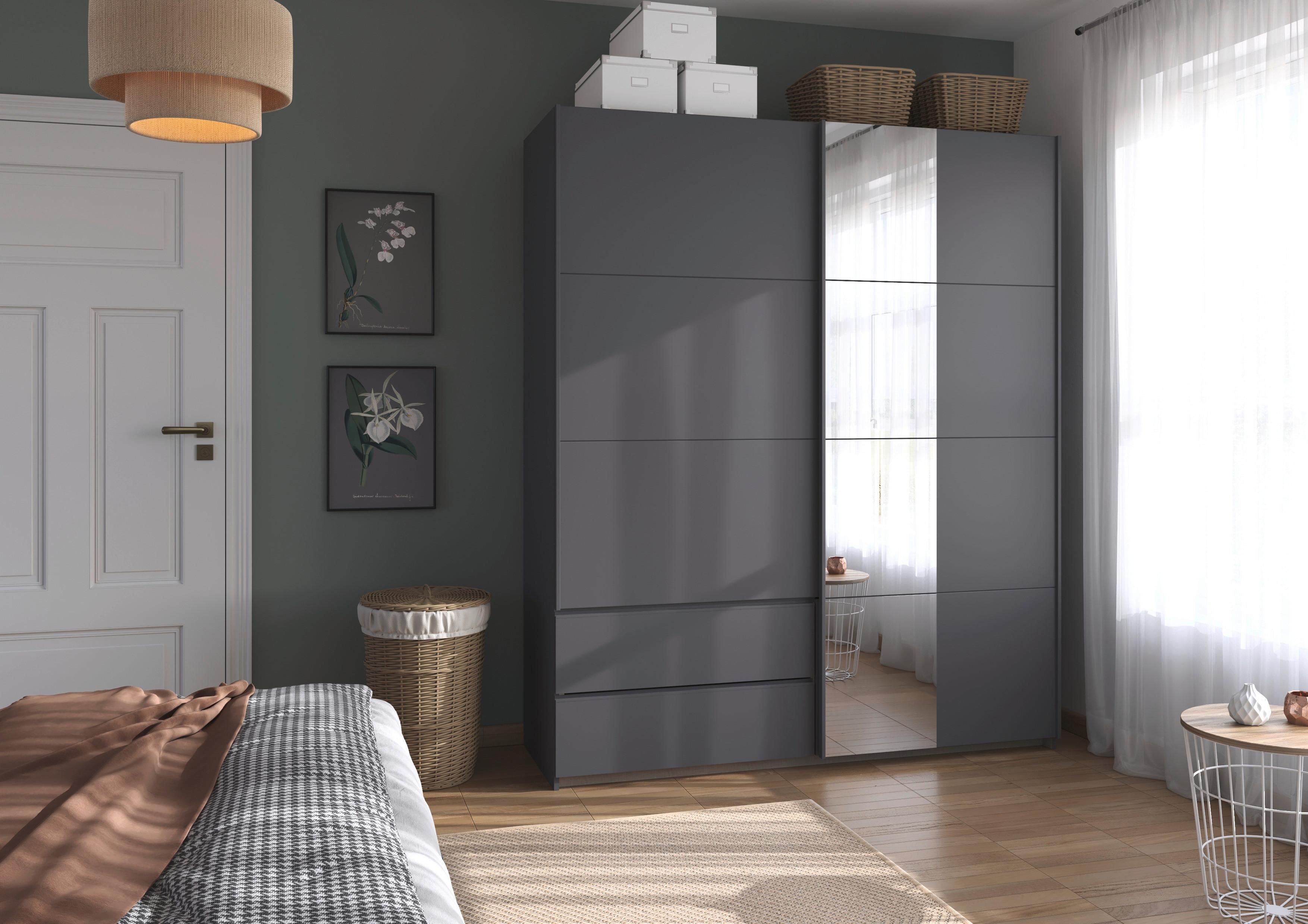 Schwebetürenschrank Stoke Grau B: 175 cm - Grau, MODERN, Holzwerkstoff (175/210/59cm) - Rauch Möbel