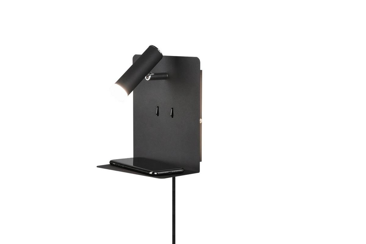 LED-Wandleuchte 222570232 Element - Schwarz, Basics, Metall (20/16/14cm) - Trio Leuchten