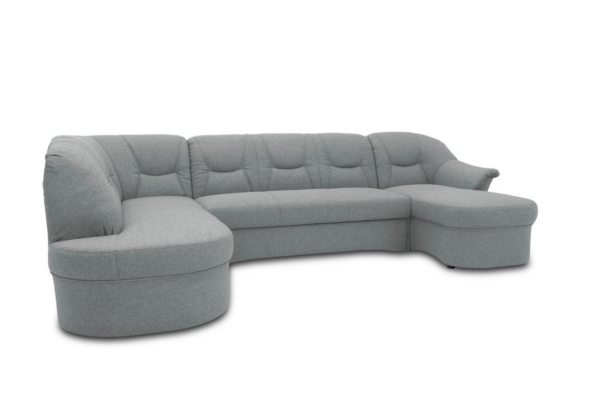 Wohnlandschaft Sarafina Mintgrau - Mintgrau/Schwarz, KONVENTIONELL, Textil (180/295/146cm) - MID.YOU