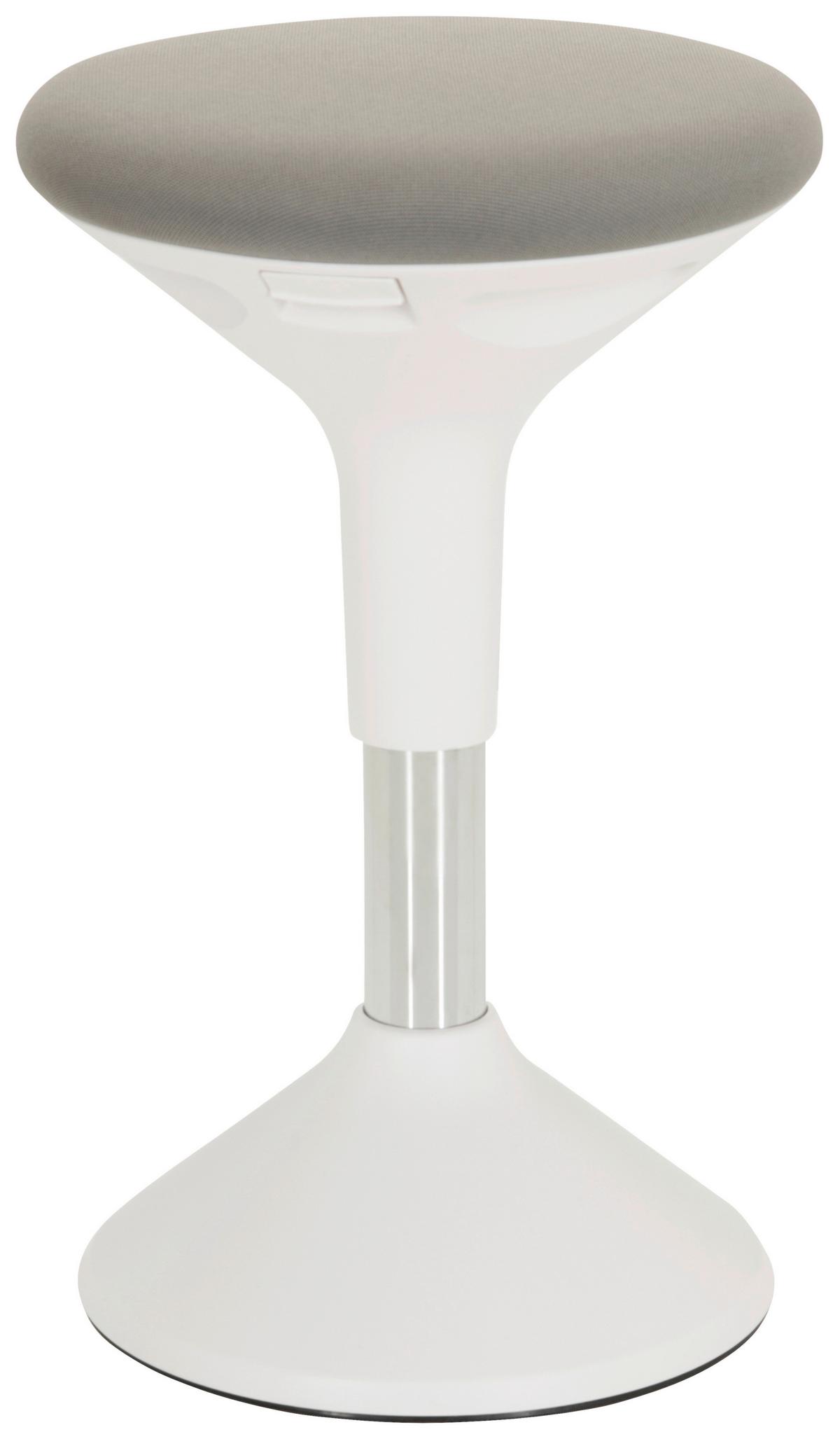 Bürohocker Balance Sit Ii W Grau/weiß - Weiß/Grau, MODERN, Kunststoff/Textil (28/43/28cm) - MID.YOU