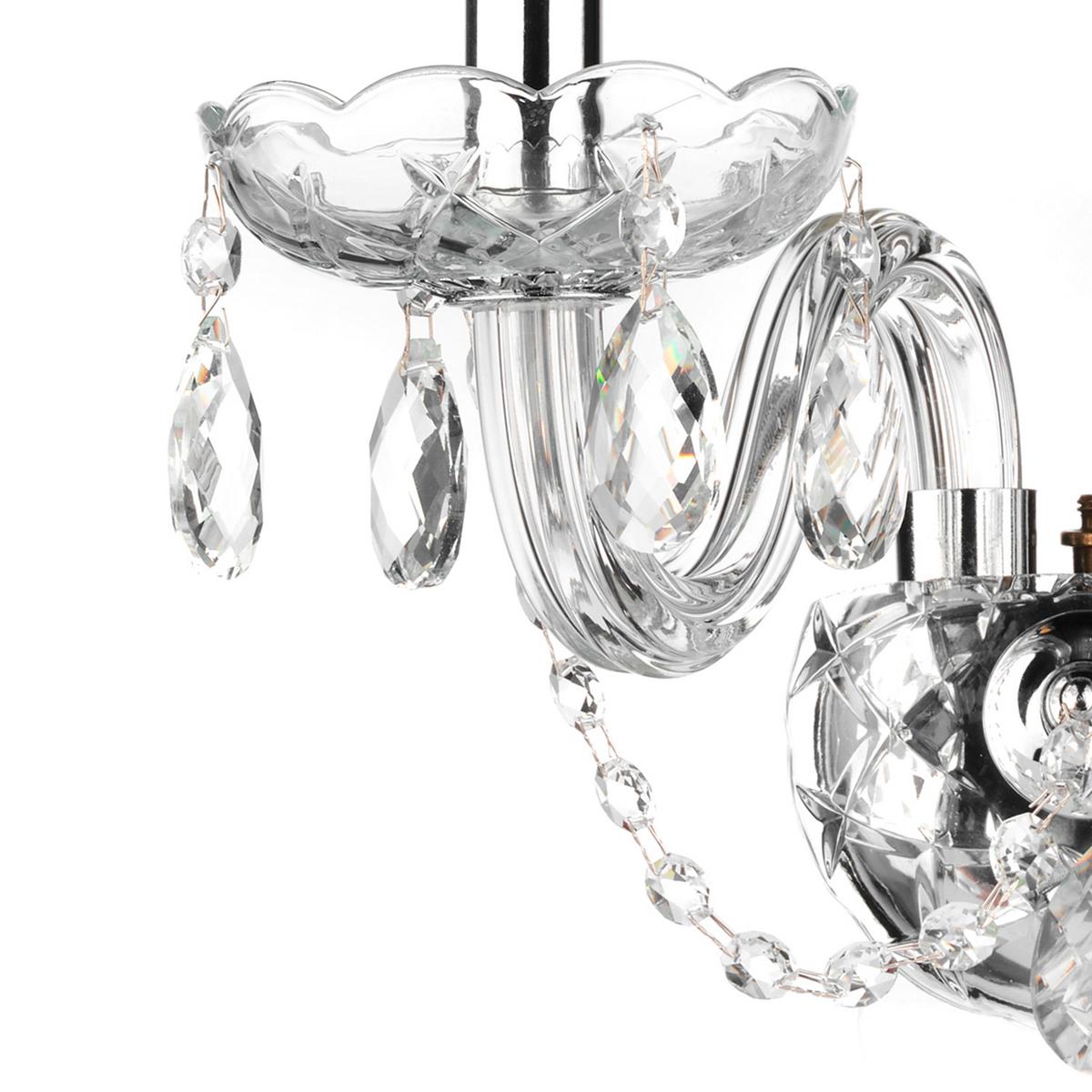 Wandleuchte 9095/Ap2c - Chromfarben/Transparent, KONVENTIONELL, Glas/Metall (32/30/20cm)