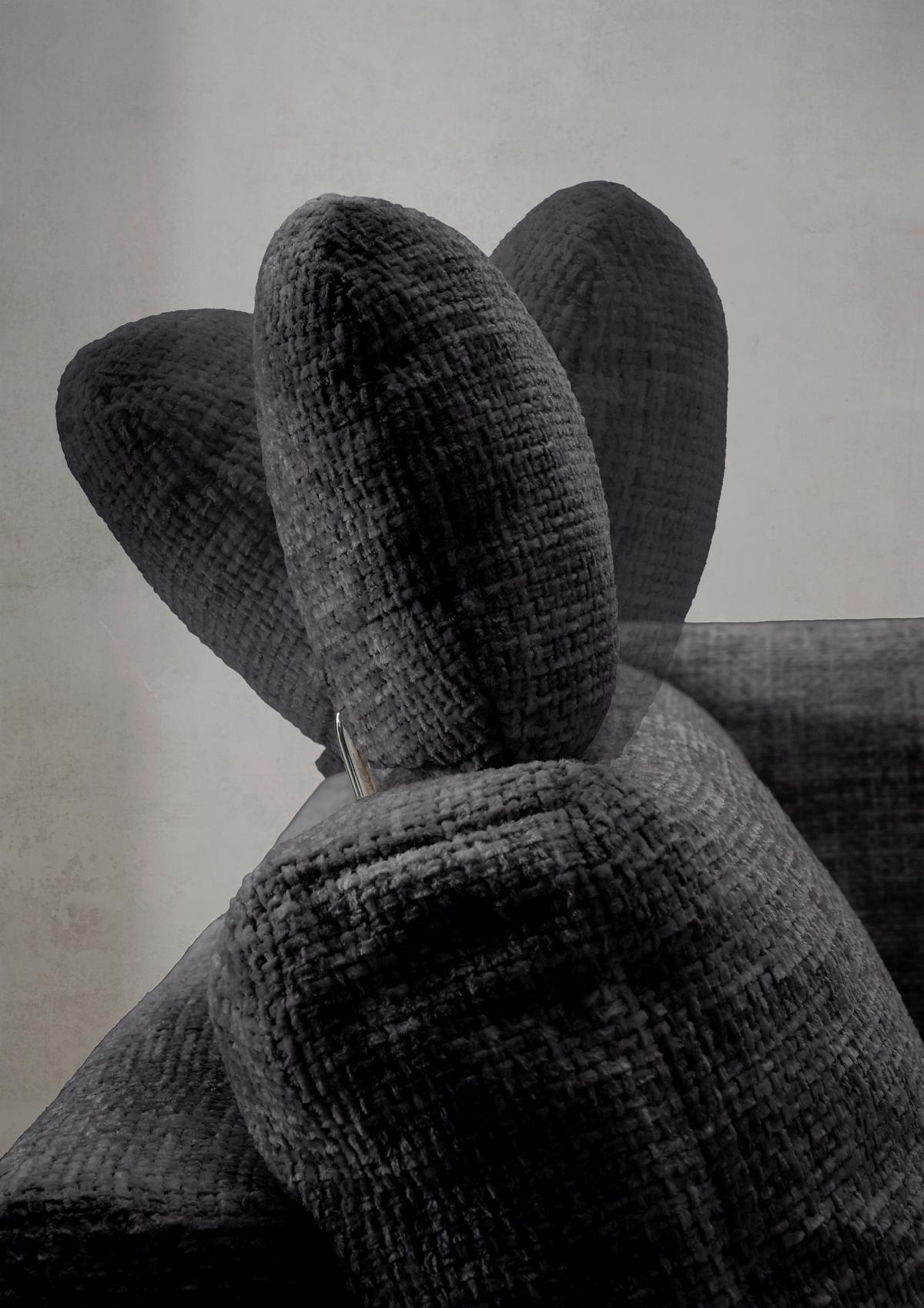 Eckschlafsofa Positano Schwarz S: 206x265 Cm - Wildeiche/Schwarz, MODERN, Textil (206/265cm) - Livetastic