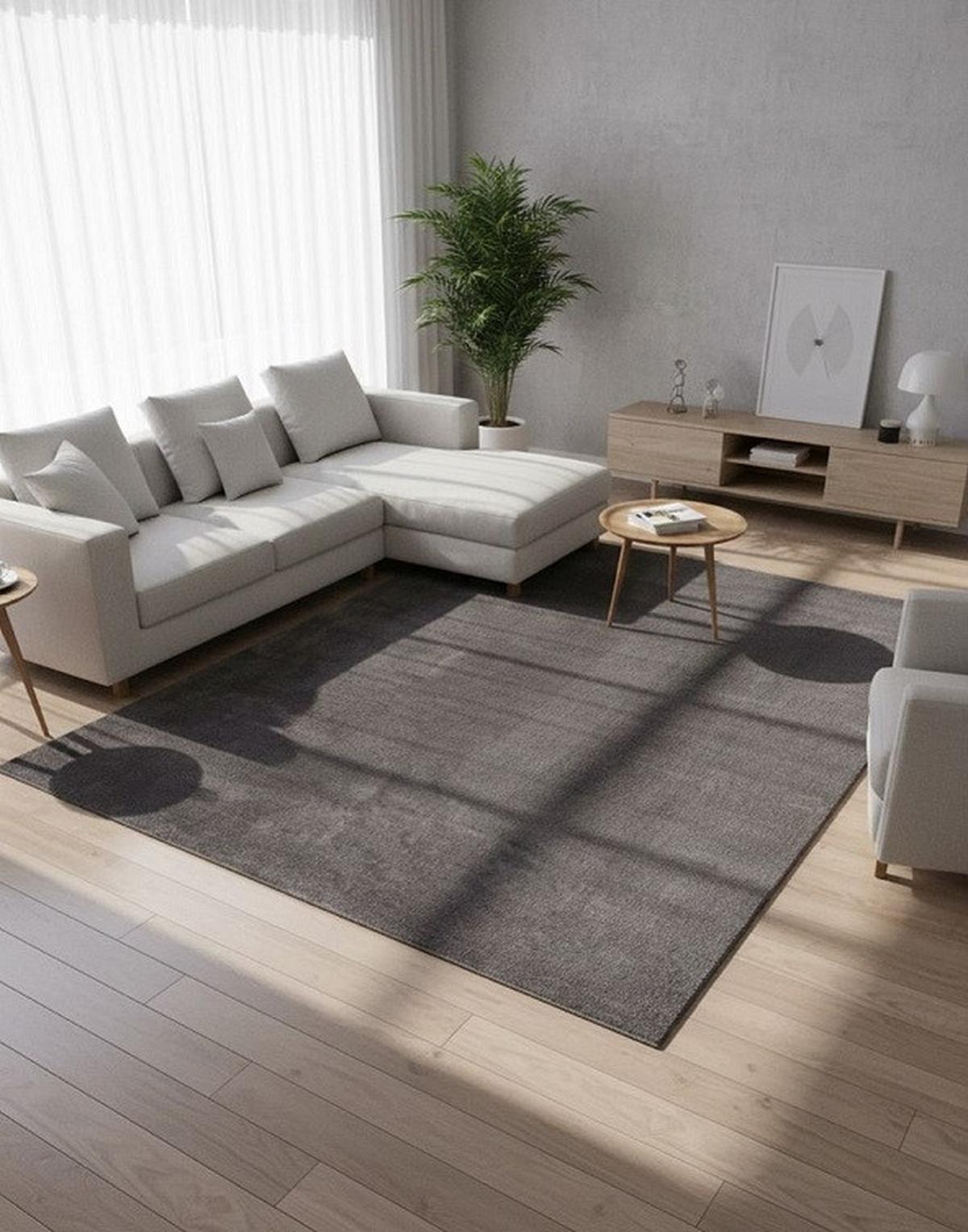 Szőrme Szőnyeg Kb. 100/150cm - antracit, Basics, textil (100/150cm) - Best Price