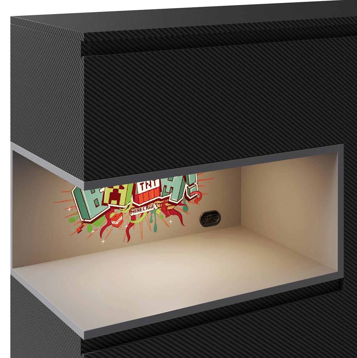 Sideboard Minecraft - Schwarz, MODERN, Holzwerkstoff (160/80/40cm) - Minecraft