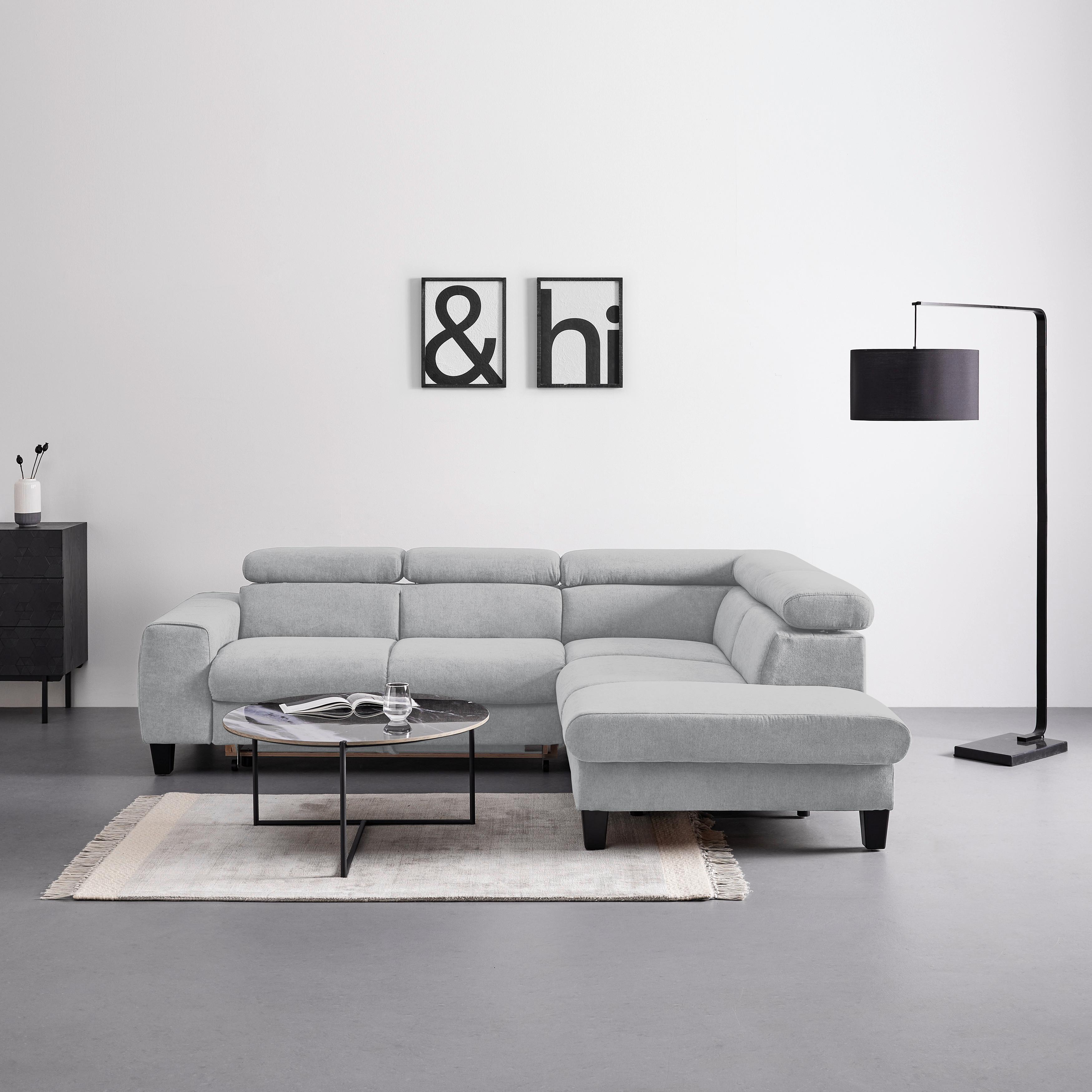 Sedacia súprava Malibu svetlosivá - svetlosivá, Modern, drevo/textil (249/88/207cm) - Bessagi Home