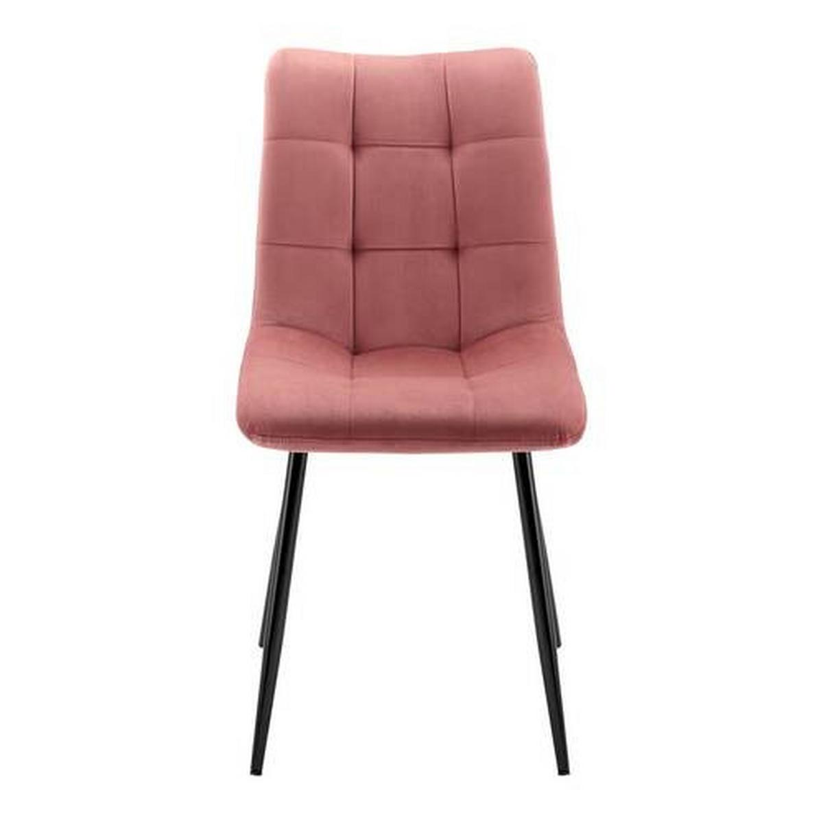 Elegantní židle SURI růžová - růžová/černá, Moderní, kov/dřevo (46/87/59cm) - Bessagi Home