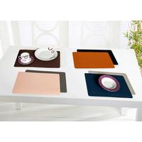 Tischset Regina Versch. Farben In Lederoptik, 30x45 Cm - Hellbraun/Pink, KONVENTIONELL, Textil (30/45cm) - Ondega