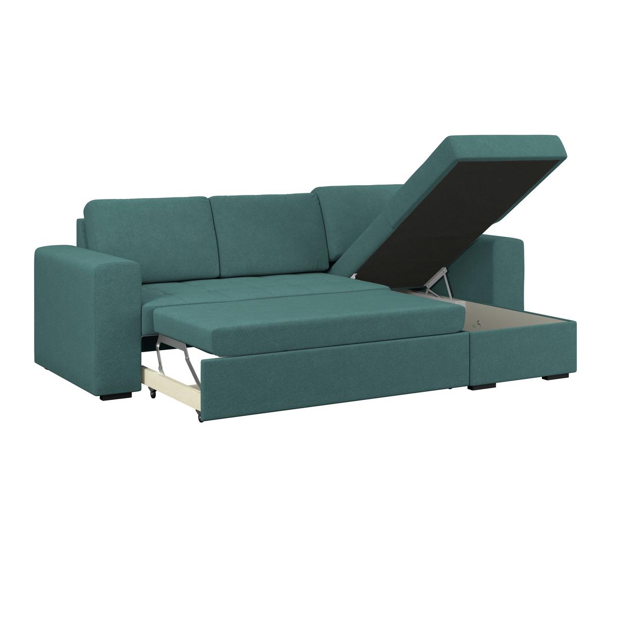 Ecksofa Jan Azurblau S: 247x155 Cm - Azurblau, Trend, Textil (247/155cm)