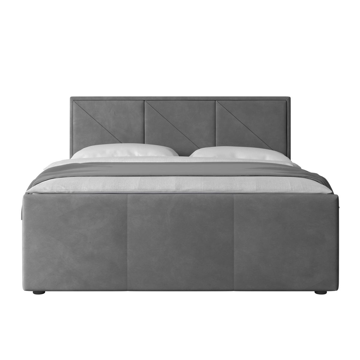 Boxspringbett mit Bettkasten Bologna 180x200 cm Hellgrau - Hellgrau/Schwarz, MODERN, Holzwerkstoff/Kunststoff (180/200cm) - MID.YOU