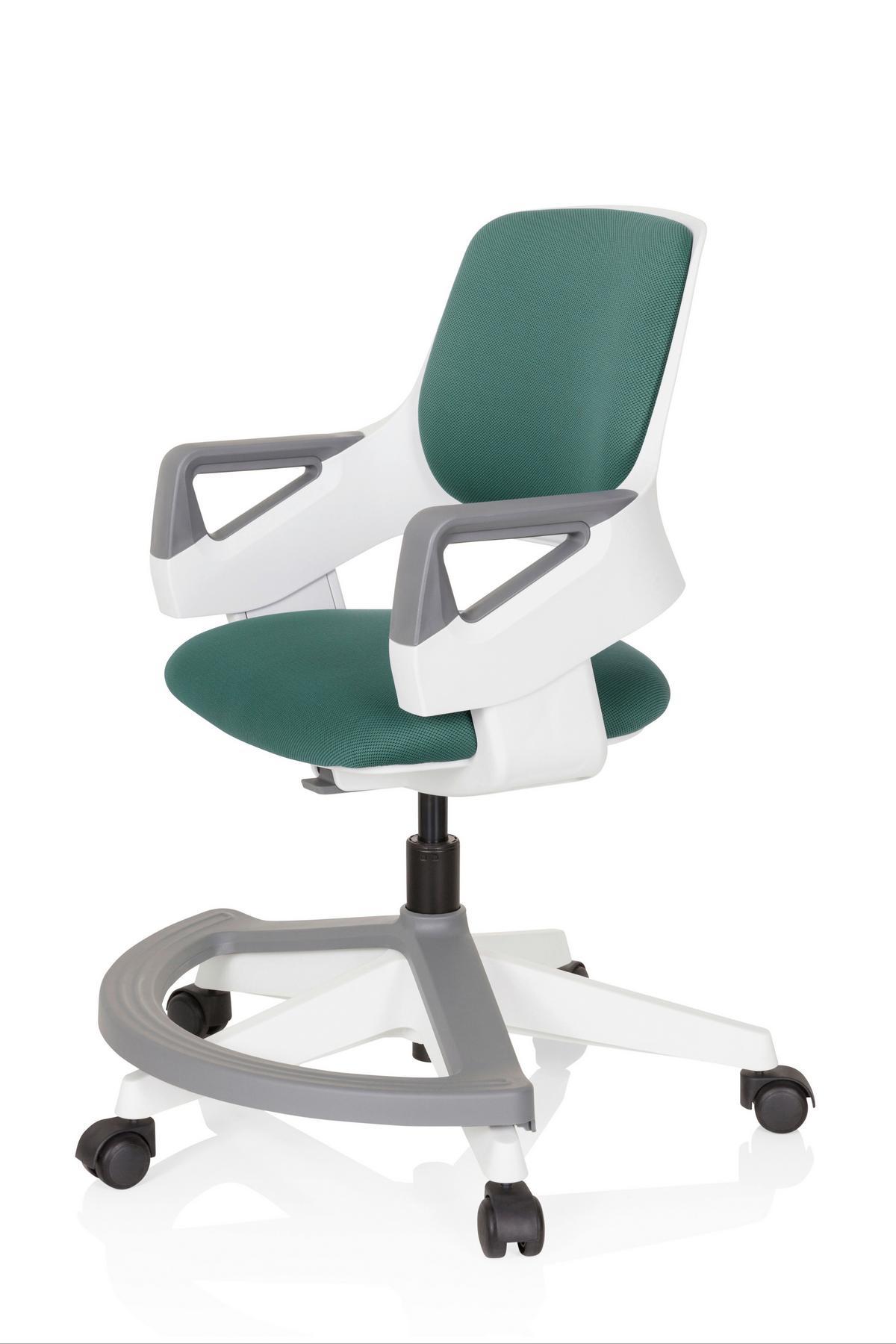 Jugenddrehstuhl Kid Flex Petrol B: 53 cm - Petrol/Weiß, MODERN, Kunststoff/Textil (53/80 - 93/60cm) - MID.YOU