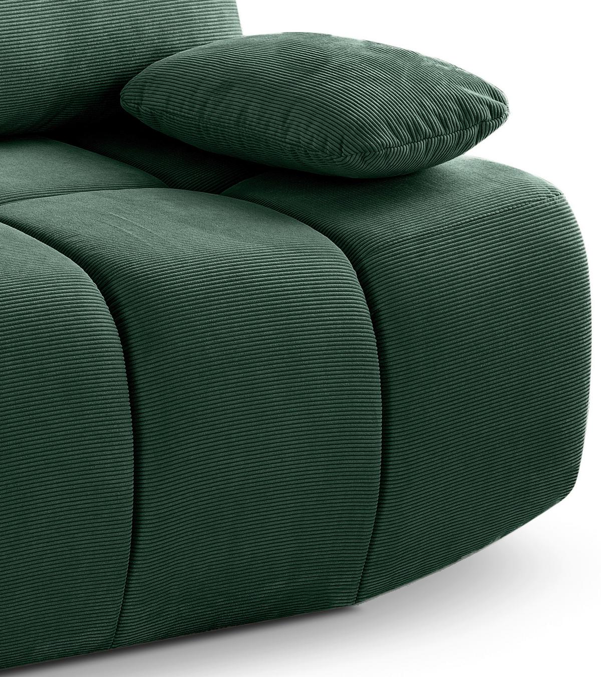 Schlafsofa Lauder Smaragdgrün B: 207cm - Smaragdgrün/Schwarz, Basics, Holz/Textil (207/93/105cm) - MID.YOU