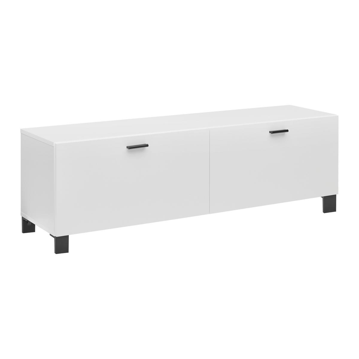 KOMODA POD TELEVIZI LUGO - černá, Moderní, kompozitní dřevo/plast (135/43,2/36cm) - Mömax
