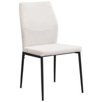 Négylábú Szék Augusta - bézs/fekete, Modern, textil/fém (45/87/55cm) - Kela