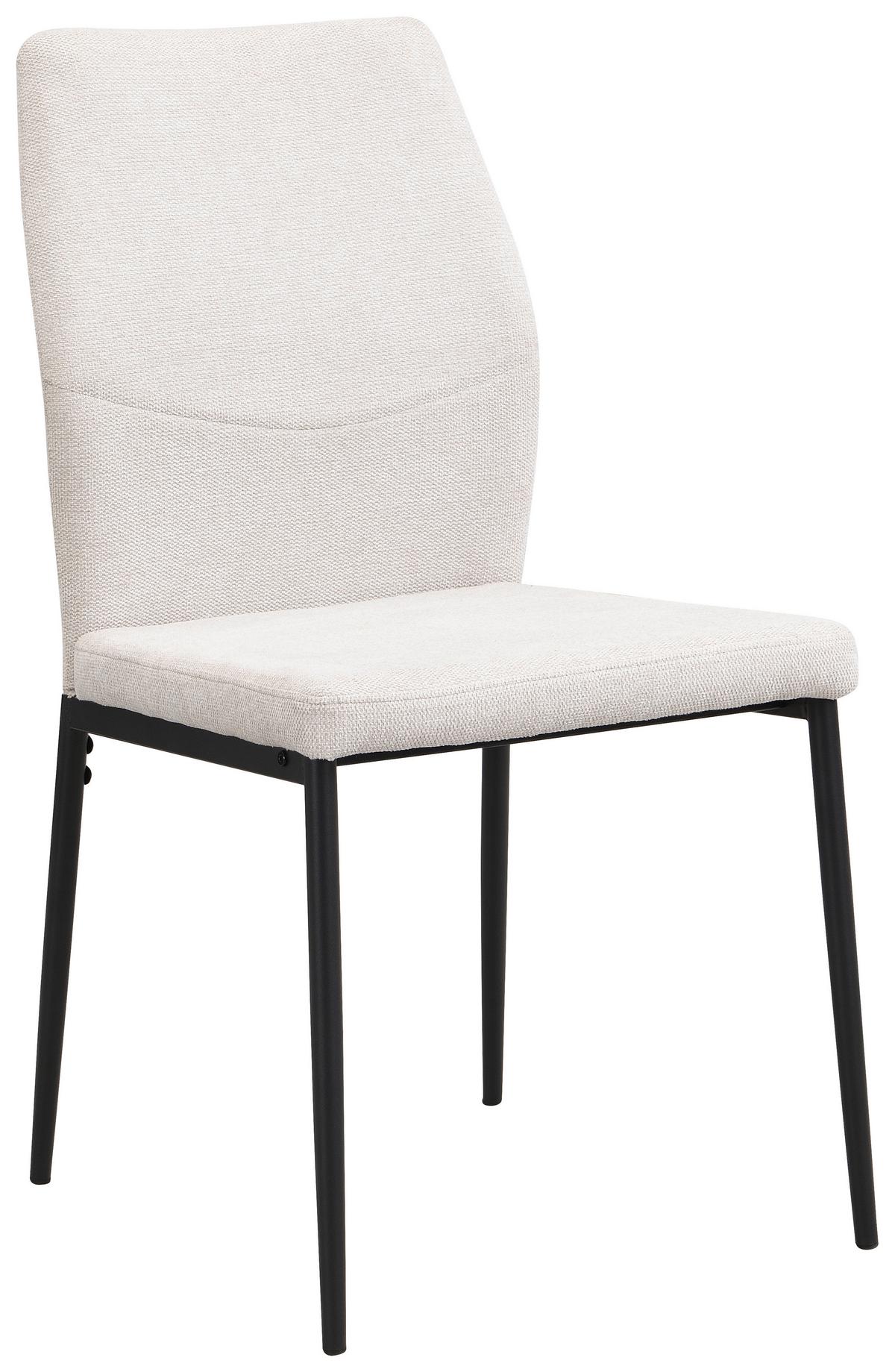 Négylábú Szék Augusta - bézs/fekete, Modern, textil/fém (45/87/55cm) - Kela