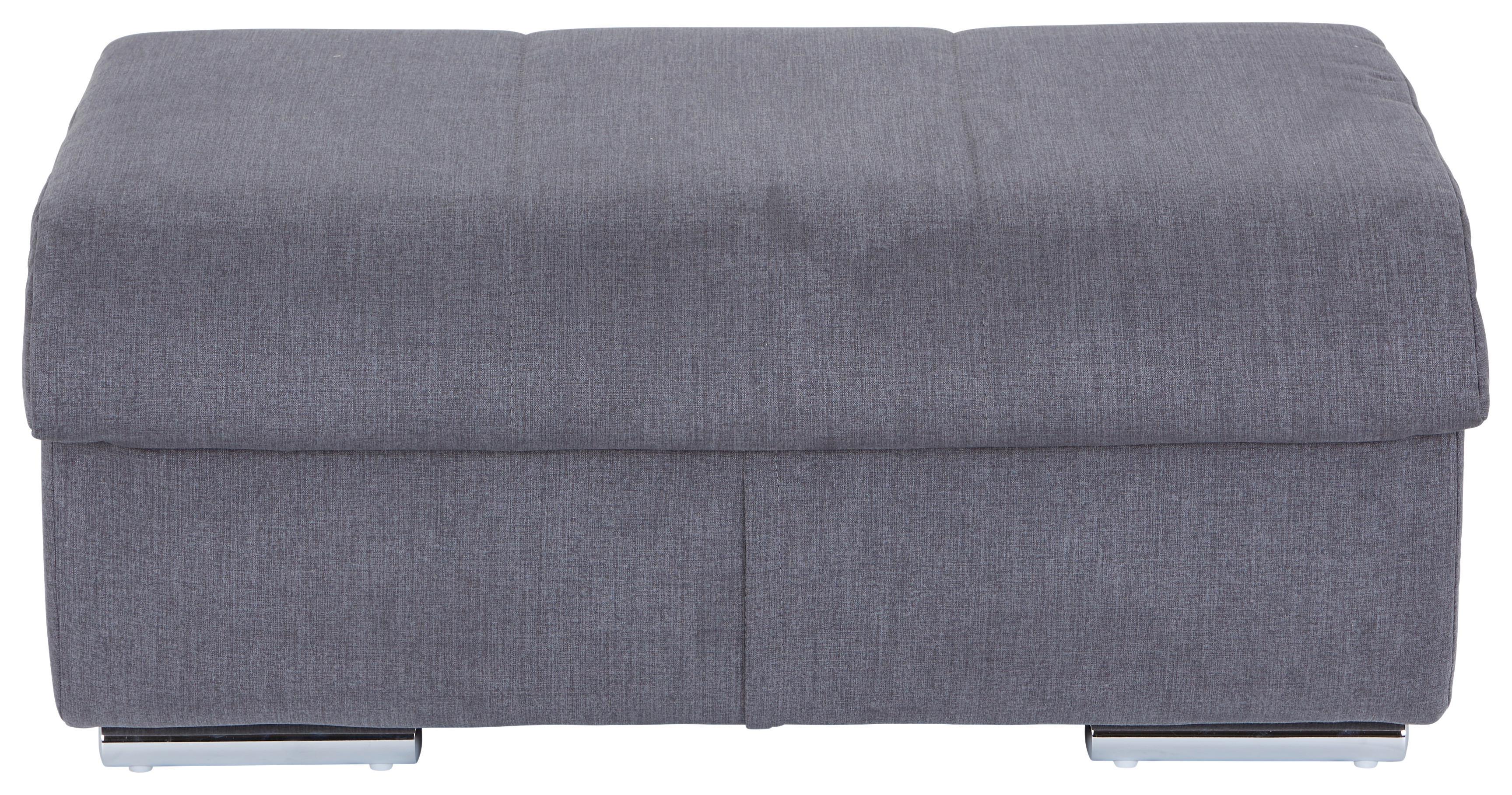 Hocker Multi - Chromfarben/Dunkelgrau, MODERN, Textil (100/43/80cm) - Luca Bessoni