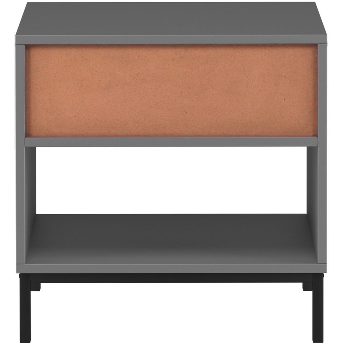 Nachttisch Celine Grau B: 50 Cm - Schwarz/Grau, Design, Holzwerkstoff/Metall (50/50/35cm) - MID.YOU