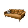 3-Sitzer-Sofa Baggio Gelb B: 236 cm - Gelb/Buchefarben, MODERN, Textil (236/94/103cm) - Livetastic