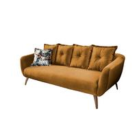 3-Sitzer-Sofa Baggio Gelb B: 236 cm - Gelb/Buchefarben, MODERN, Textil (236/94/103cm) - Livetastic