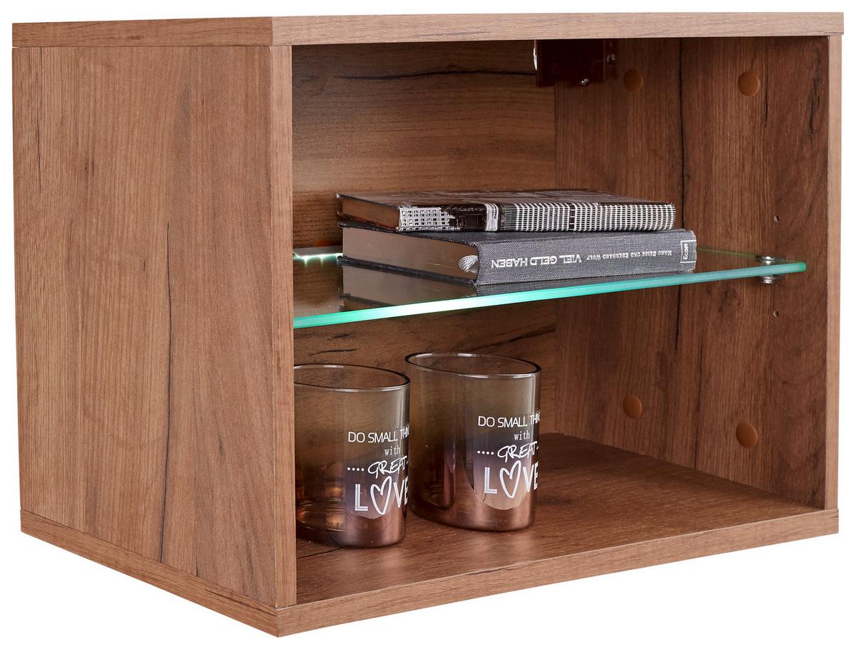 Függesztett Elem Avensis New Typ144 - tölgyfa színű, Konventionell, faalapú anyag/üveg (56/34/25cm) - Luca Bessoni