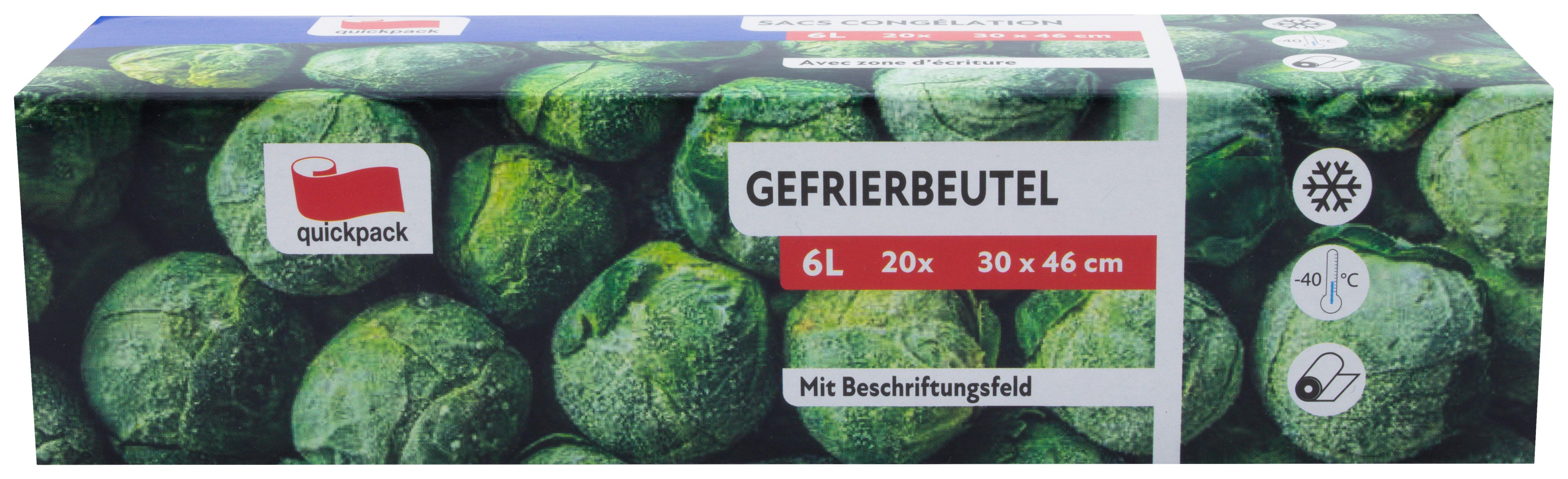 Mélyhűtő Zacskó 70364 Ferdi - áttetsző, Basics, műanyag (30/46cm) - Quick Pack