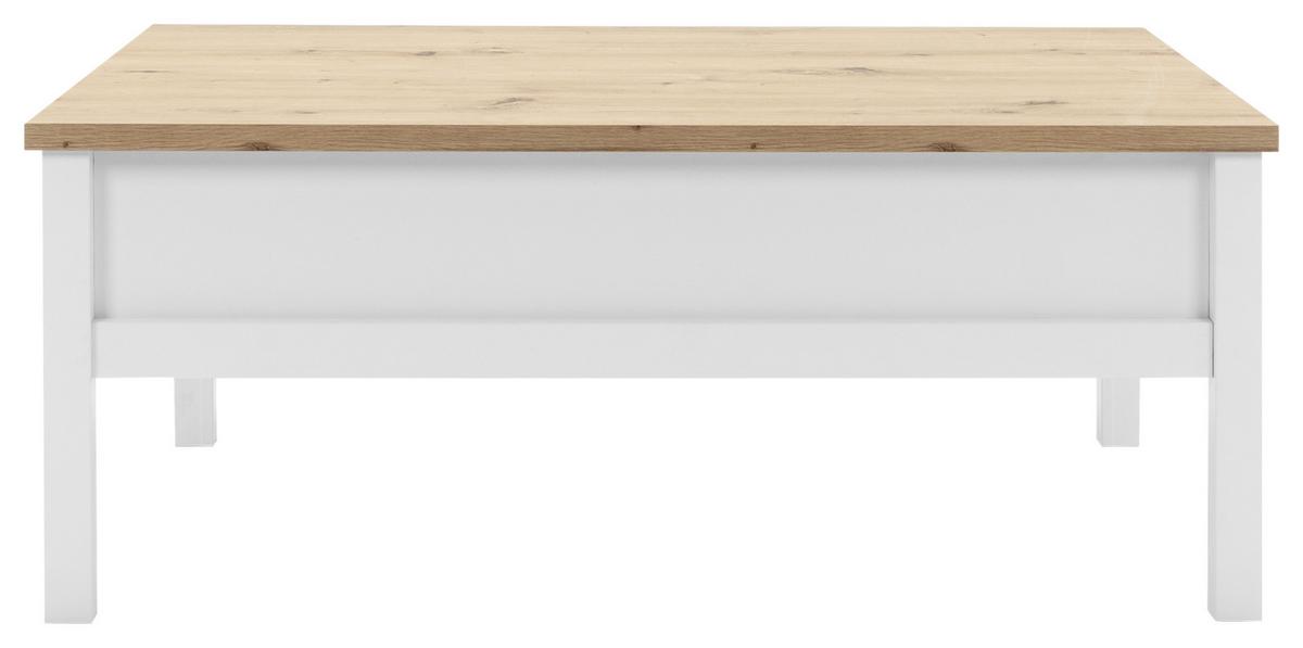 Couchtisch mit Schubladen Bergen, Weiß - Weiß, KONVENTIONELL, Holzwerkstoff (100/60/40cm) - MID.YOU