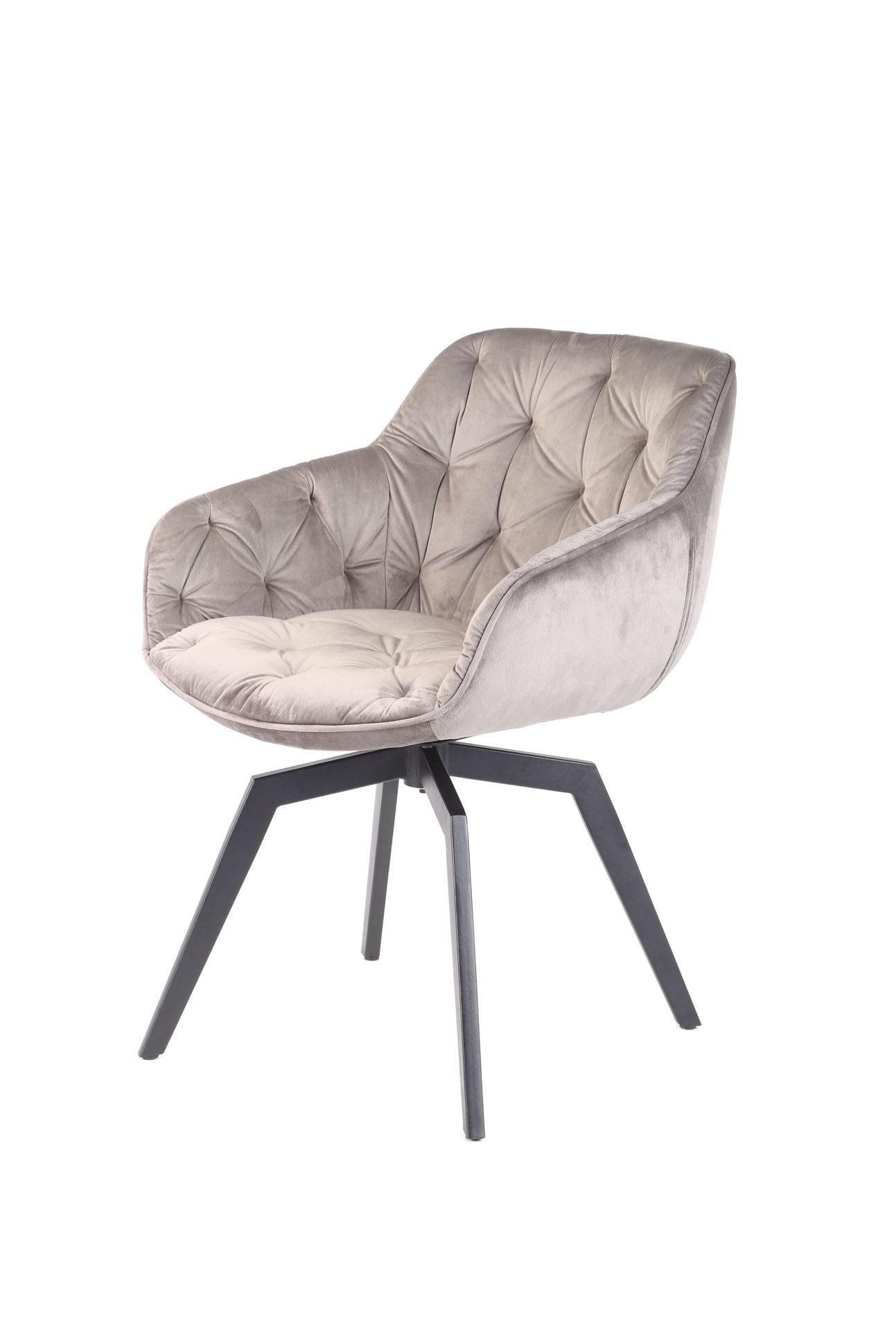 Livetastic Armlehnstuhl Avegno Samt Grau Gepolstert