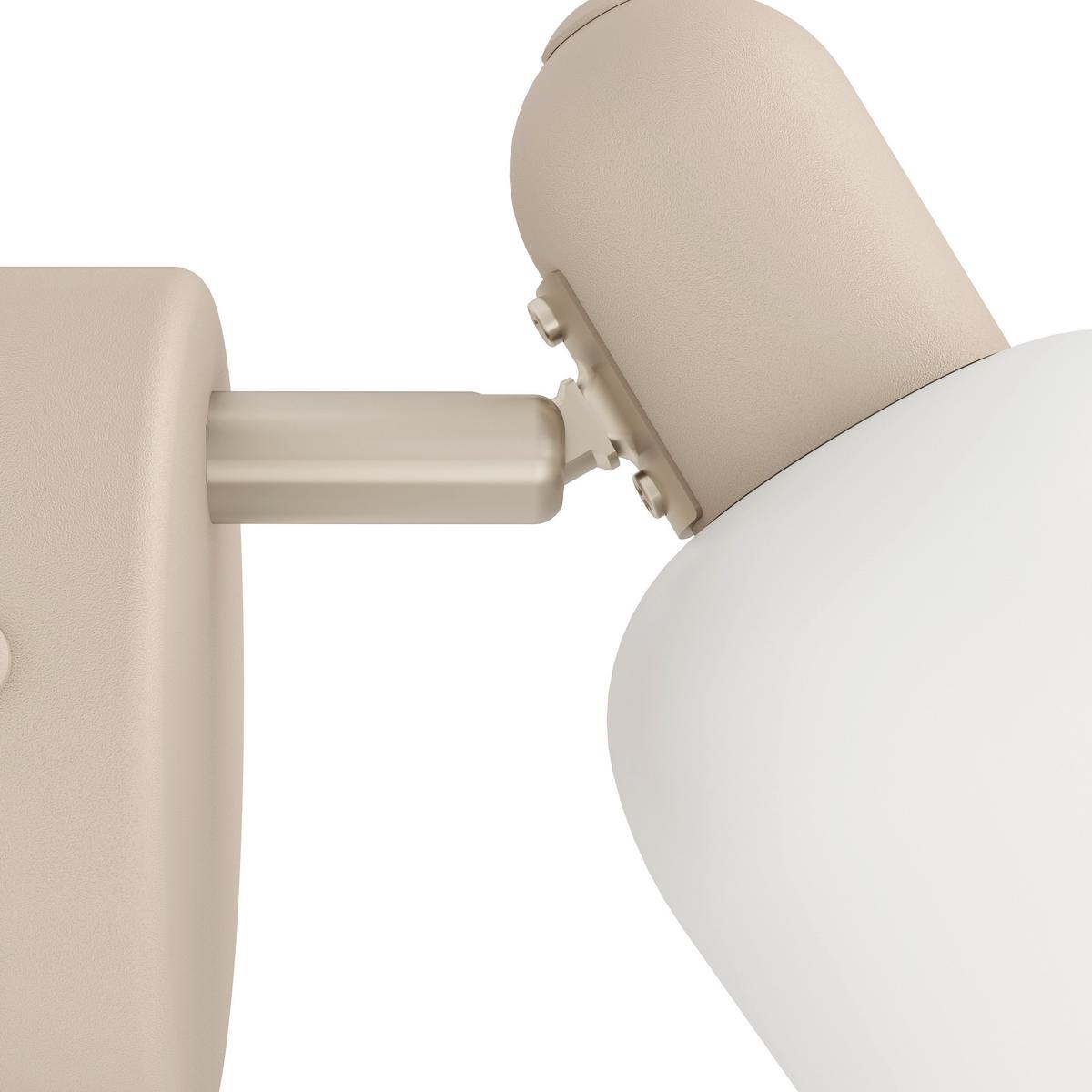 Deckenleuchte 900714 Corato - Sandfarben/Weiß, Natur, Glas/Metall (8.5/12.5/15cm) - Eglo